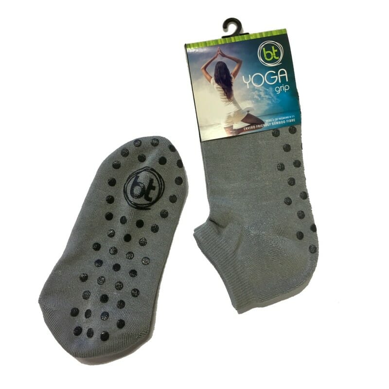 Yoga Grip Socks - Grey, M10-14